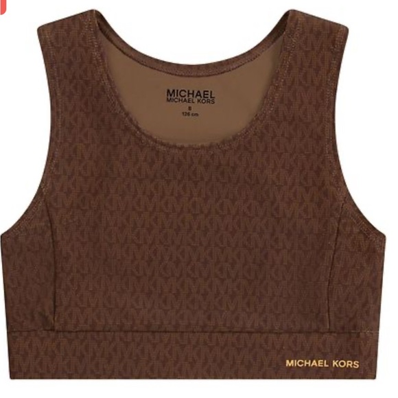 Michael Kors Brown Crop Top kids size 10 - Picture 1 of 4